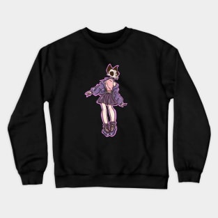 Skull cat girl fashion outfit Crewneck Sweatshirt